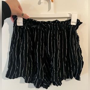 American Eagle striped linen shorts